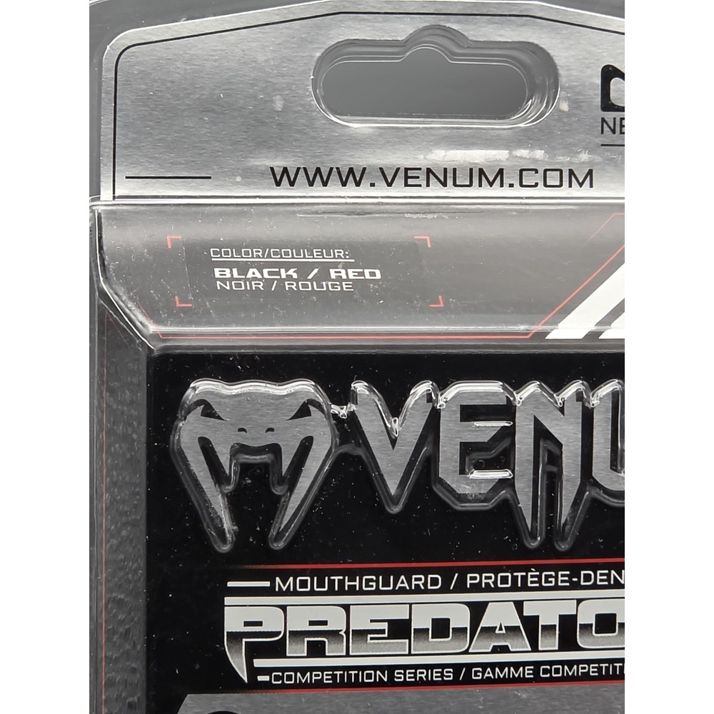 Venum Predator Mouthguard Senior 11+ Black Red Nextfit Gel Case NEW Sealed - Picture 2 of 4